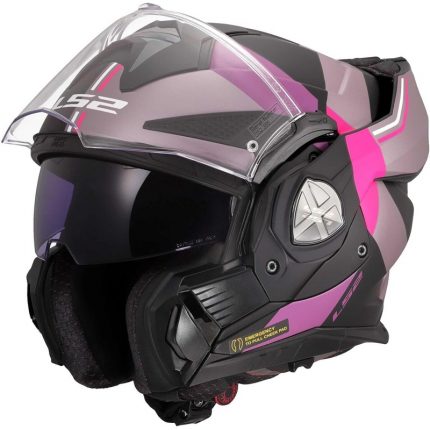 LS2 FF901 Advant X Ultra Tri-composite Noir/Rose Casque modulable